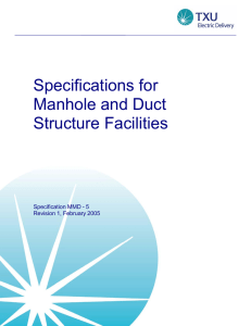 Specifications for Manhole and Duct Structure Facilities