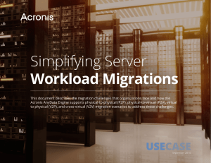 Simplifying Server Workload Migrations