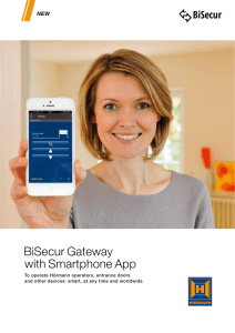 BiSecur Gateway with Smartphone App