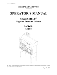 operator`s manual - The Baker Company