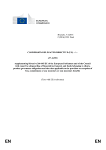 Commission Delegated Directive