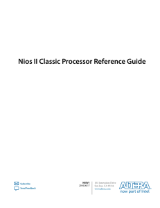 Nios II Processor Reference Handbook