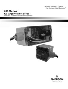 400 Series 420 Surge Protective Device