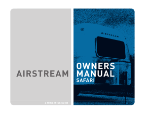 AIRSTREAM OWNERS MANUAL