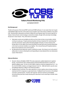 Subaru Knock Monitoring FAQ