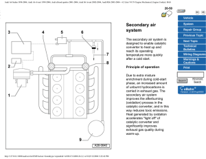 Audi A6 C5 4.2L V8 5V BAS Secondary Air Injection