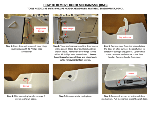 Remove and Install Door Mechanism (RM3)