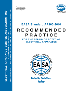 EASA Standard AR100-2010 RECOMMENDED PRACTICE FOR