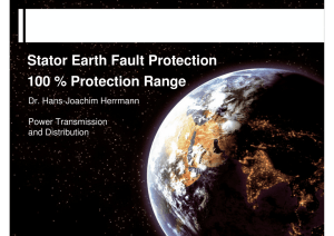 Basics of stator earth fault protection