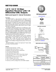 NB7VQ1006M - 1.8 V / 2.5 V 10 Gbps Equalizer Receiver with 1:6