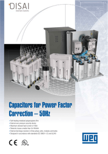 Capacitors for Power Factor Correction – 50Hz