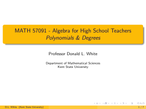 MATH 57091 - Department of Mathematical Sciences