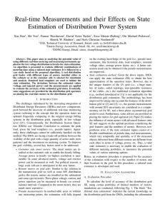 Real-time Measurements and their Effects on State Estimation of