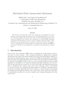 Distributed Power System State Estimation