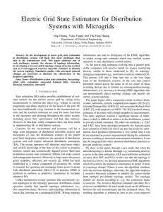 Electric Grid State Estimators for Distribution Systems with Microgrids