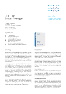 UHF-BOX Boxcar Averager