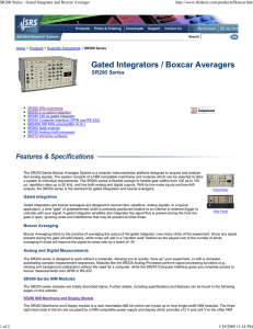 SR200 Series - Gated Integrator and Boxcar Averager