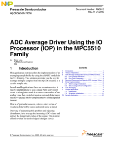 ADC Average Driver Using the IO Processor (IOP) in the