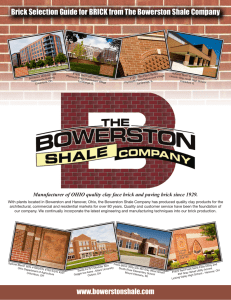Brick Selection Guide for BRICK from The Bowerston Shale Company