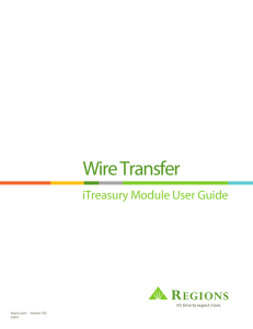 Wire Transfer - Regions Bank