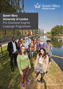 Queen Mary University of London Pre-Sessional
