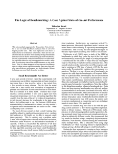 The Logic of Benchmarking: A Case Against State-of-the