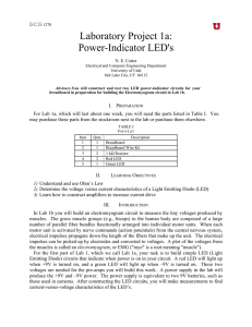 Laboratory Project 1a: Power-Indicator LED`s
