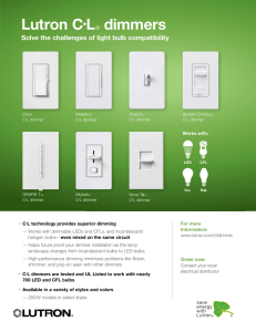 Lutron C.L dimmers