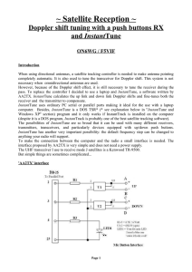 Satellite Reception ~ Doppler shift tuning with a push buttons RX