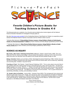 Favorite Children`s Picture Books for Teaching Science in Grade K-6