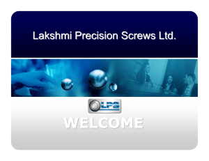 For More Detail Click Here.. - Lakshmi Precision Screws Limited