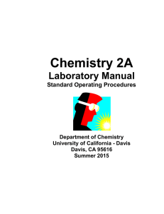 CHEM2A Lab Manual - UC Davis Department of Chemistry