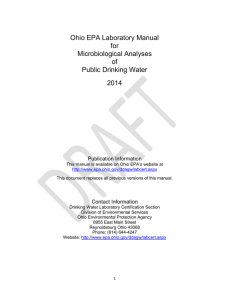 Ohio EPA Laboratory Manual for Microbiological