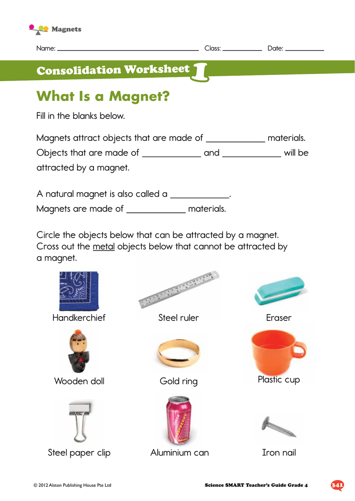magnetic non magnetic worksheet