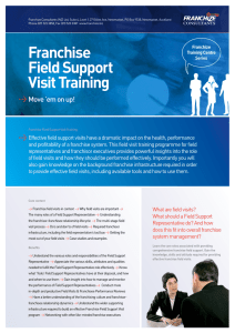 Franchise Field Support Visit Training