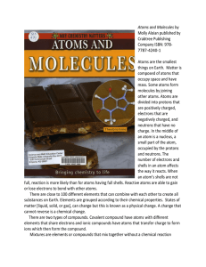 Atoms and Molecules by Molly Aloian