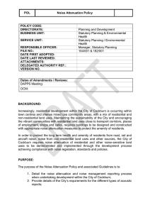 POL Noise Attenuation Policy POLICY CODE