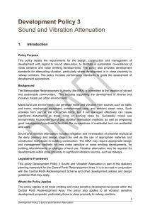 Development Policy 3 Sound and Vibration Attenuation