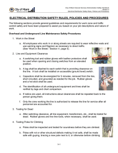 Electrical Distribution Safety Rules, Policies and