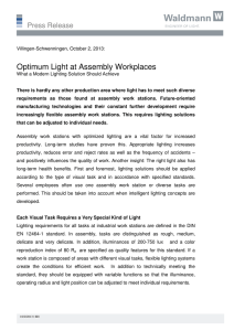 Optimum Light at Assembly Workplaces