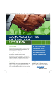 alarm, access control parts and labor service plan