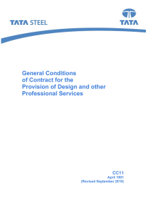 General Conditions of Contract for the Provision of Design and other