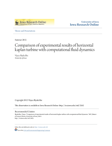 Comparison of experimental results of horizontal kaplan turbine with