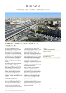 BURAIDAH STRATEGIC TRANSPORT PLAN SAUDI ARABIA