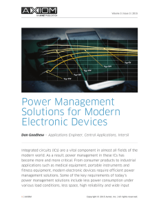 Power Management Solutions for Modern Electronic Devices