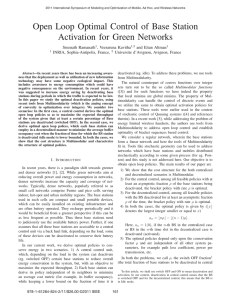 Open Loop Optimal Control of Base Station Activation for Green