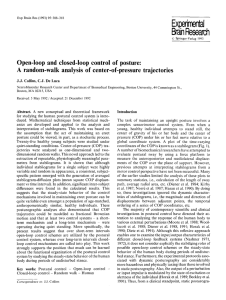 Open-loop and closed-loop control of posture