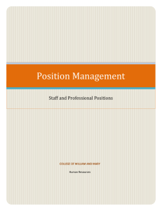 Position Management - College of William and Mary