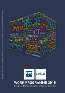 CEN and CENELEC Work Programme 2015