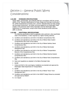 Section 1 – General Public Works Considerations
